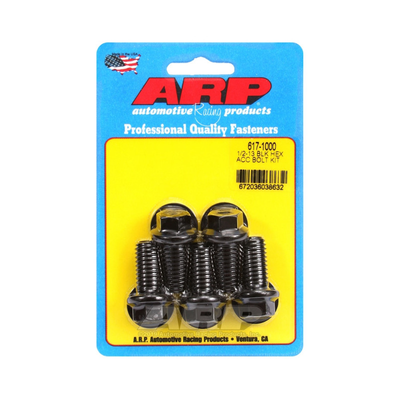 Set de șuruburi și piulițe universale ARP 1/2-13 – Șuruburi hexagonale cu finisaj negru oxidat, x5 - ARP-617-1000 - 617-1000 - 3666618191621